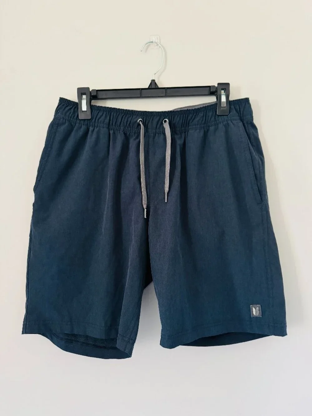 Linksoul Tempus Fugit Saturday Athletic Shorts Mens L Pull On Drawstring Navy Bl